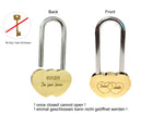engraved love padlock