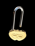 engraved love padlock heart form