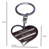 Personalisierte Geschenke - Gravierter persosnalisierter Schlüsselanhänger Herz Form