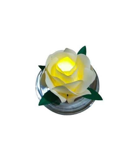 Blumenpapier LED-Teelichter "Rose" - JG Personalisierte Geschenke