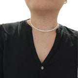 JG Personalisierte Geschenke Echte Süsswasserperlen Halskette mit Buchstabe 