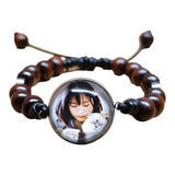 Personalized photo leather bracelet "Friendship" 