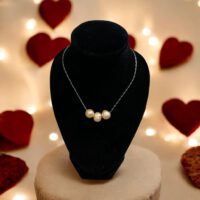 Handmade Perlenkette mit Edelstahlkette