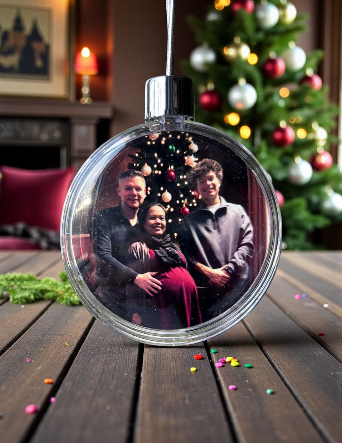 personalisierte Foto-Weihnachtskugel