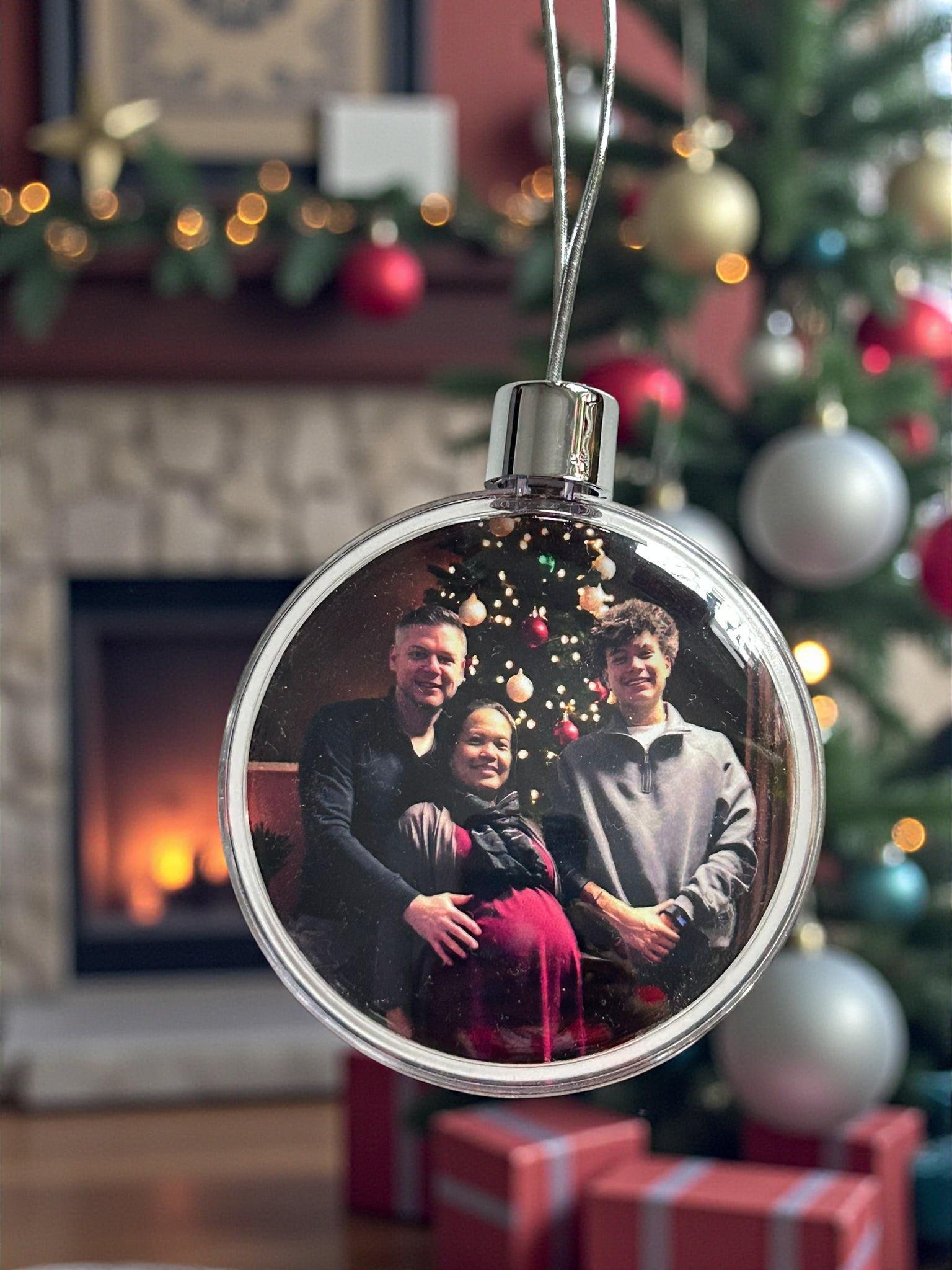 personalisierte Foto-Weihnachtskugel