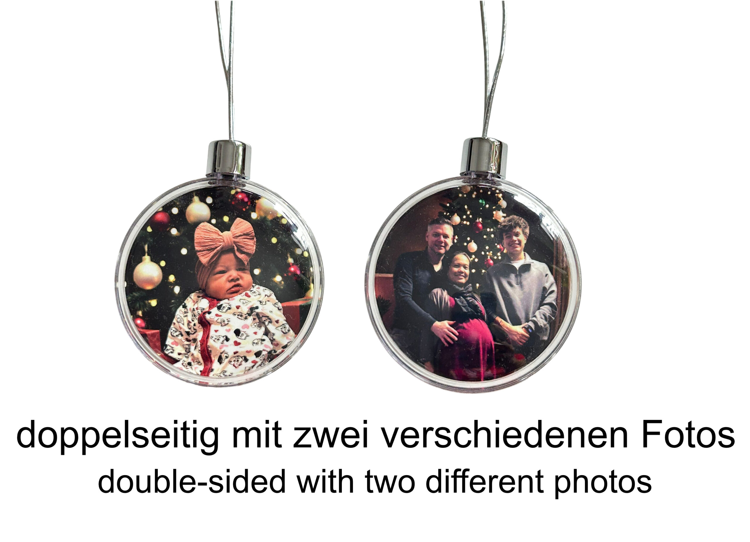 personalisierte Foto-Weihnachtskugel