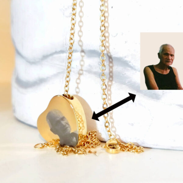 Personalisierte gravierte Urnenhalskette aus Edelstahl