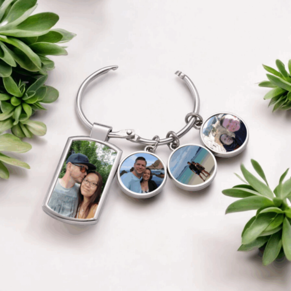 Personalisierte Foto-Schlüsselringe Familienfoto