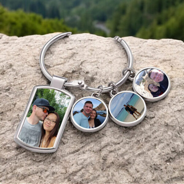 Personalisierte Foto-Schlüsselringe Familienfoto