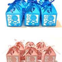 6er Geschenkbox - Mädchen / Junge Babyshower Geschenkverpackung