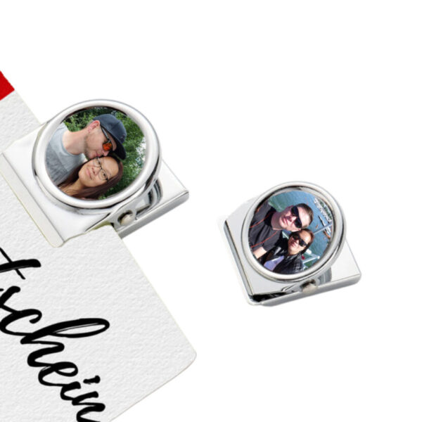 Personalisierter Foto-Klammer-Magnet-Papierhalter | Foto-Magnet